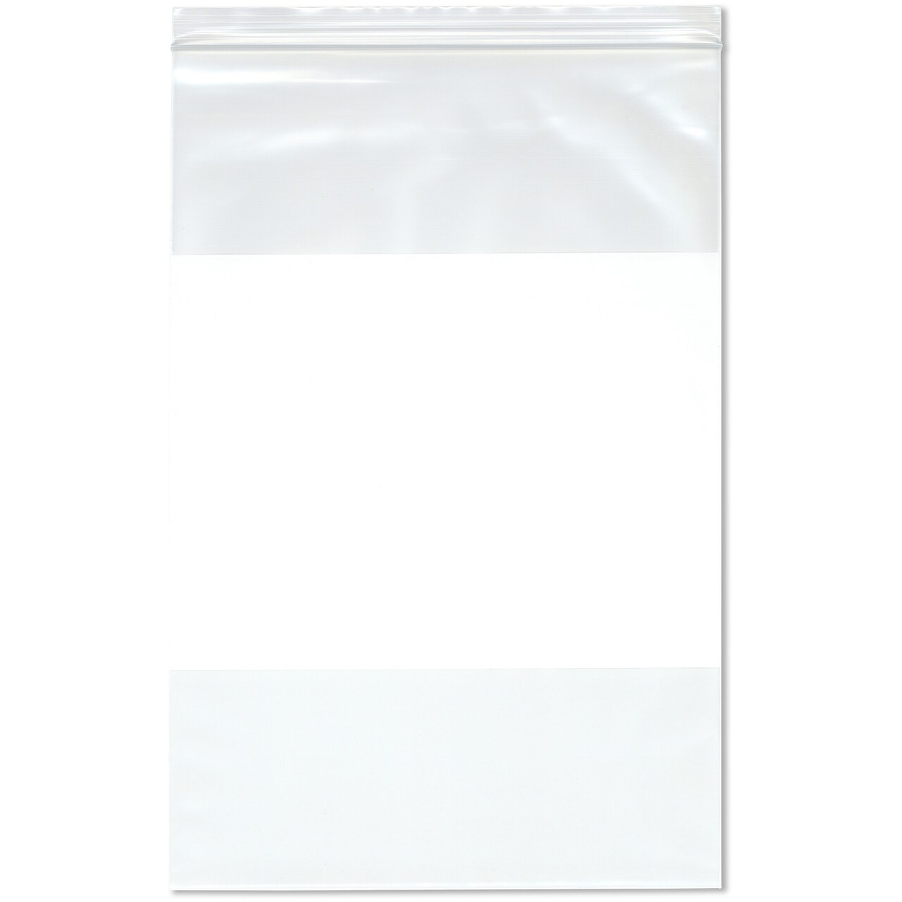 Plymor 10" x 15" (Pack of 100), 4 Mil Heavy Duty White-Block Zipper Reclosable Plastic Bags